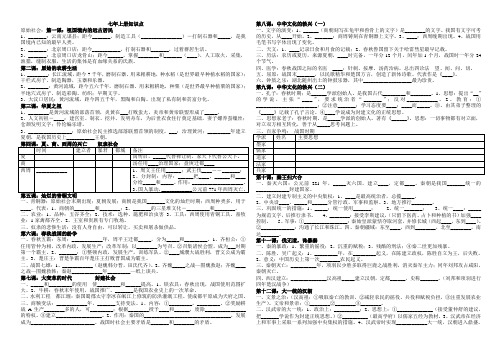 初一上学期新版(历史)1~12课