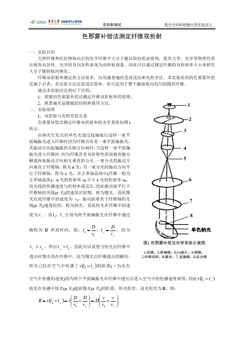 20110307141103色那蒙补偿法测定纤维的双折射率汇总