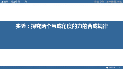 高中物理【实验：探究两个互成角度的力的合成规律】人教版经典课件