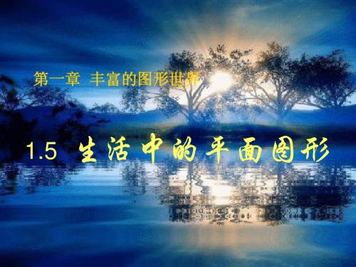 1.5生活中的平面图形 北师大版
