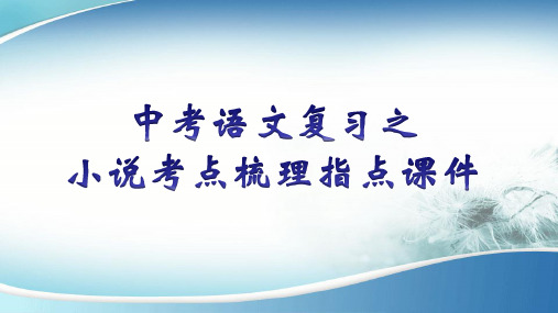 中考语文二轮专题复习小说考点梳理指导课件