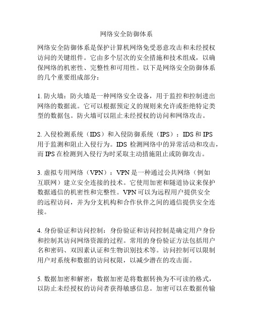 网络安全防御体系