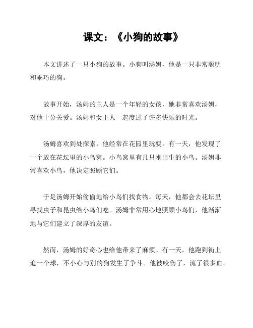 课文：《小狗的故事》