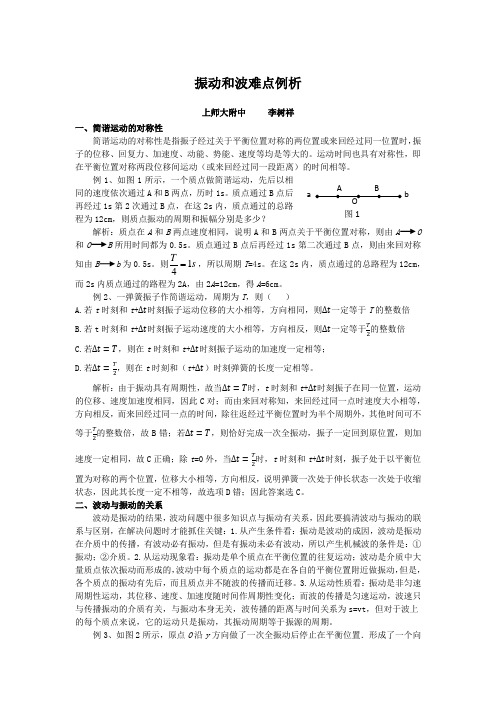 振动和波难点分析