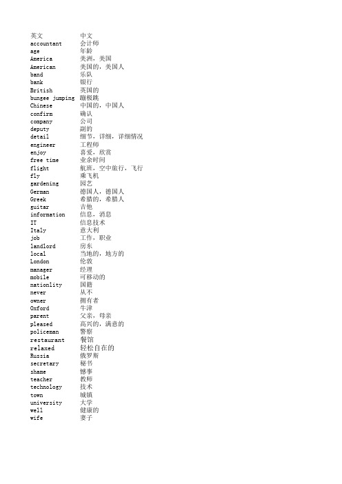 电大英语I(2)单词