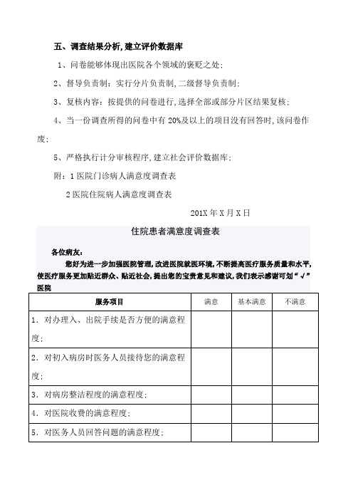 医院社会满意度评价体系