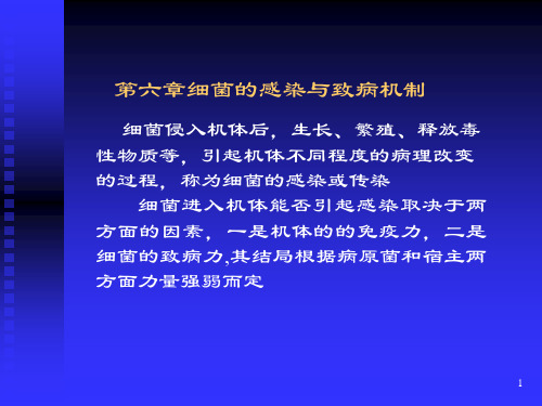 细菌的感染与致病机制ppt课件