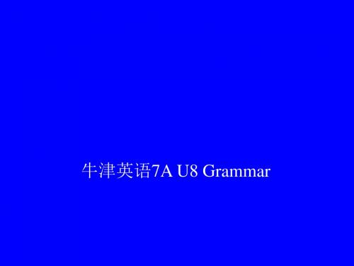 牛津译林英语 七年级上册Unit8 Grammar(共18张PPT)