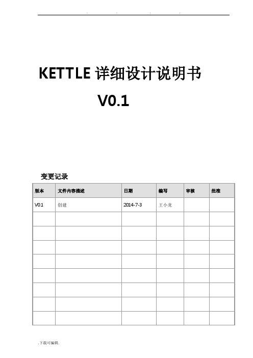 KETTLE详细设计说明