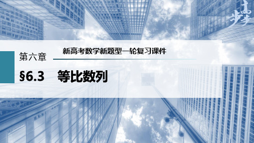 第6章 §6.3 等比数列--新高考数学新题型一轮复习课件