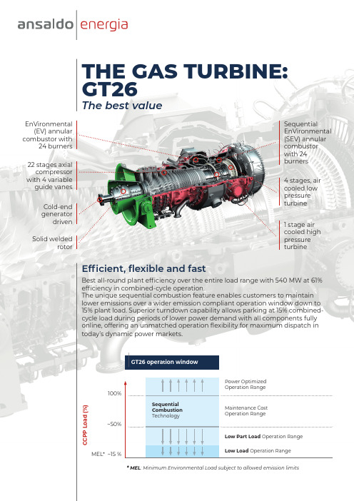 GE GT26燃气轮机说明书