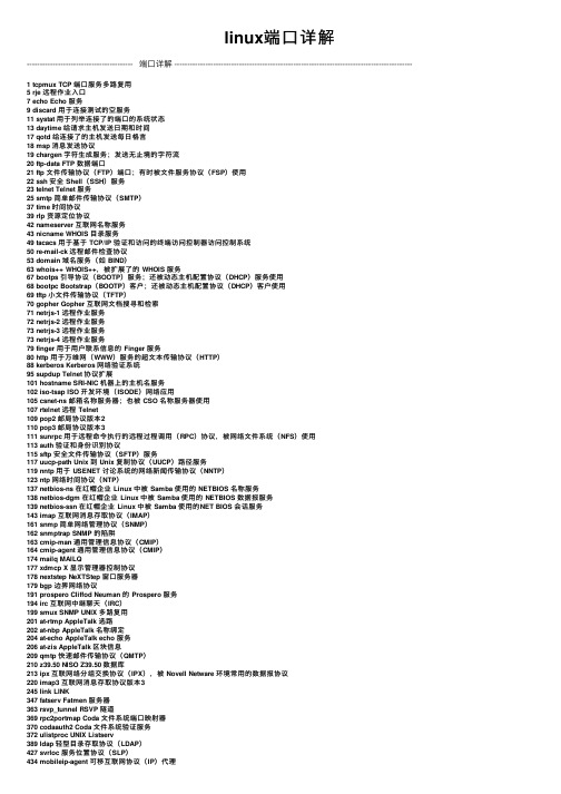 linux端口详解