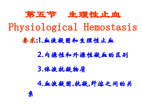 生理学——生理性止血课件