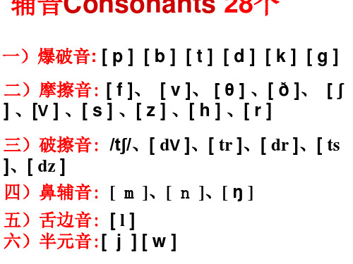 爆破音摩擦音和破擦音