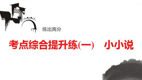 2016届高考语文总复习大一轮人教全国版课件：小说阅读 考点综合提升练(1) 小小说