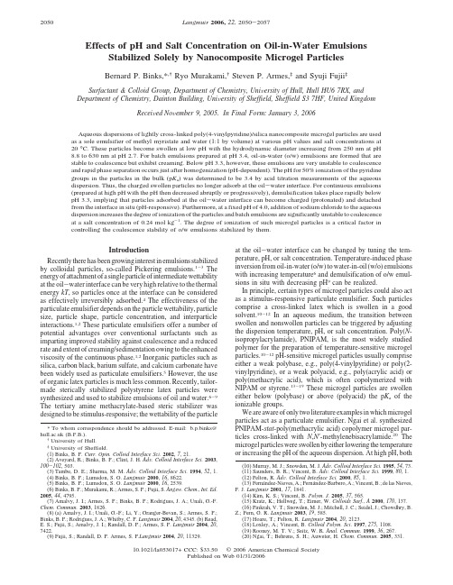 Effects of pH and salt concentration