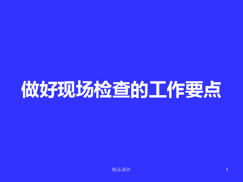 现场检查笔录的制作及应注意的几个问题.PPT课件