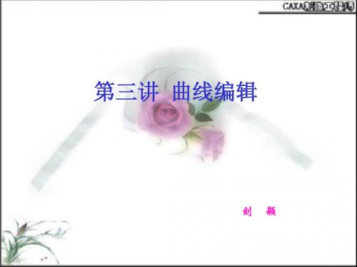 CAXA制造工程师2008第3讲曲线编辑