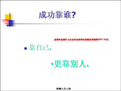 金属非金属矿山企业安全标准化创建宣讲提纲(PPT 34页)