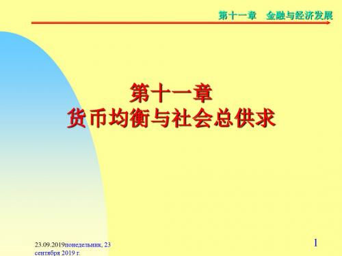 第十一章货币均衡与社会总需求-文档资料37页