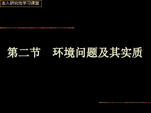 环境问题及其实质