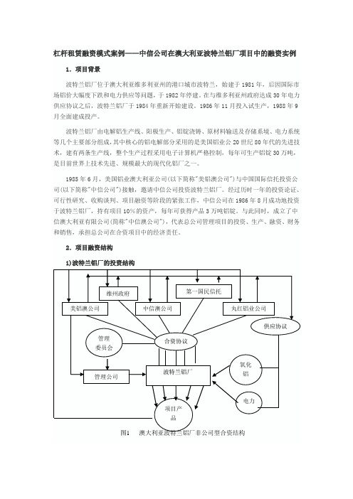 (total)杠杆租赁融资模式案例