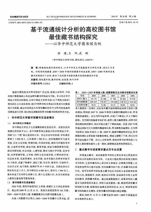 基于流通统计分析的高校图书馆最佳藏书结构探究——以华中师范大学图书馆为例