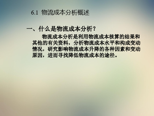 物流成本效益分析