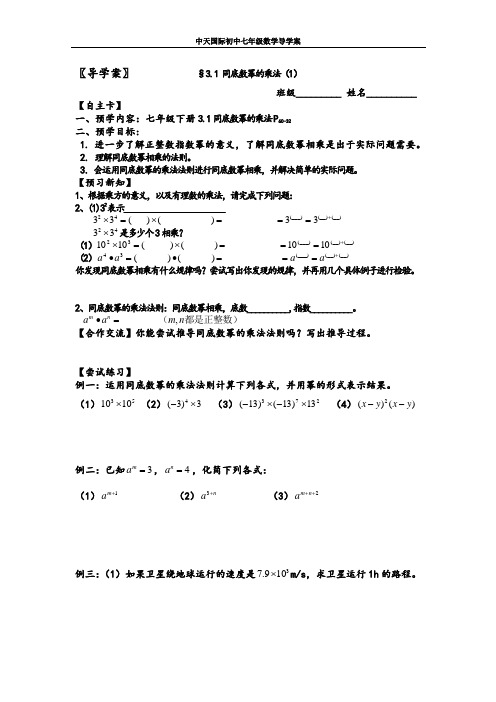 3.1同底数幂的乘法(1)