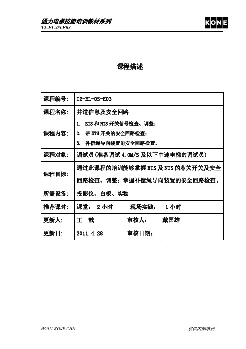 通力 井道信息及安全回路 rev1