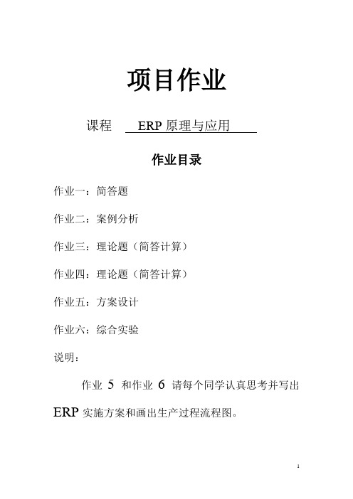 ERP综合作业