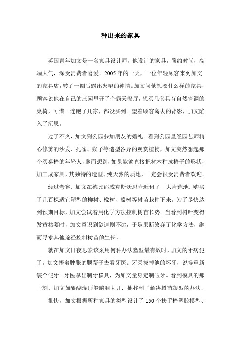 种出来的家具