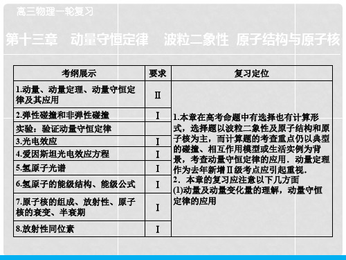 高考物理大一轮复习 13.1动量守恒定律及其应用课件 新