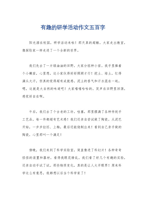 有趣的研学活动作文五百字