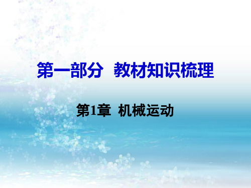 新科粤版初中物理九年级上册专题复习第1章  机械运动