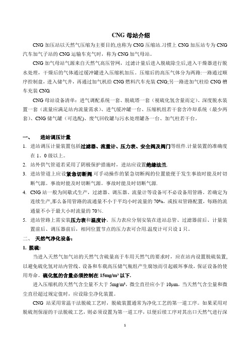 CNG加气母站资料