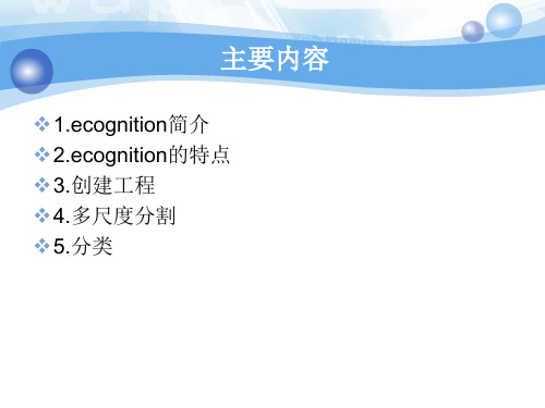 ecognition培训文本课件