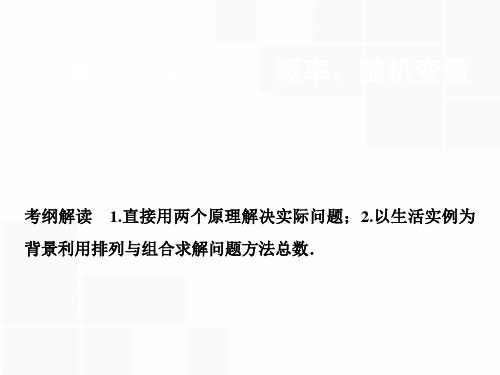 最新-2021版一轮理数A版课件：第九章 第一节 计数原理与排列组合 精品