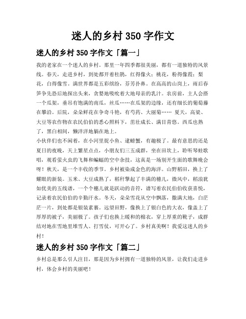 迷人的乡村350字作文