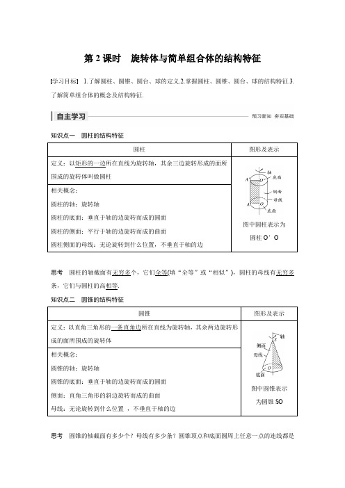 第一章 1.1 第2课时  旋转体与简单组合体的结构特征