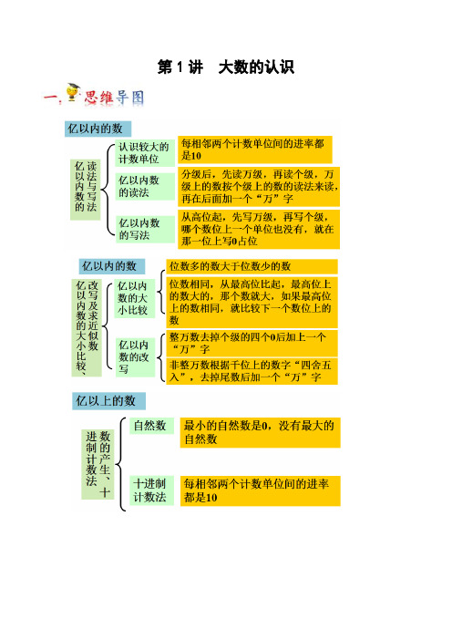 人教版四年级数学上册教材同步讲义完整版