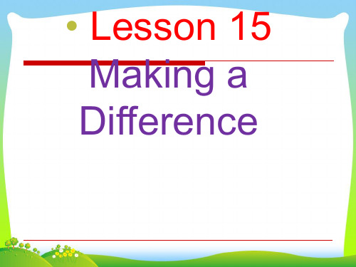 冀教版七年级英语下册 Unit 3 Lesson15课件