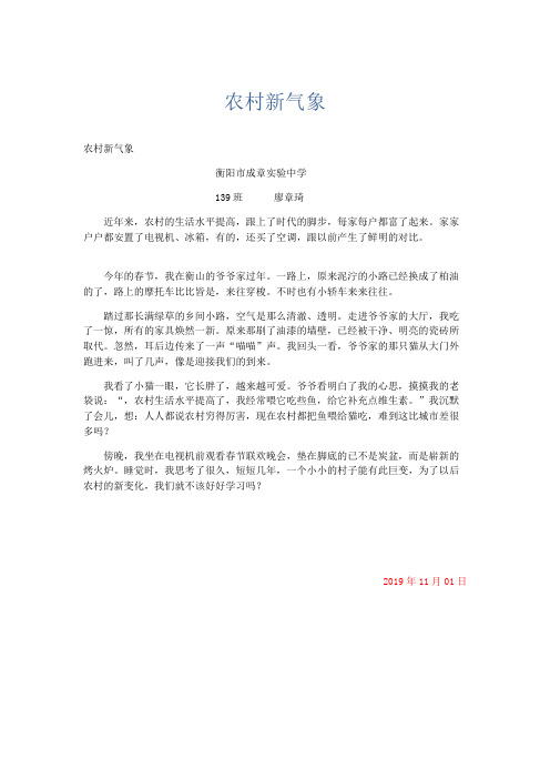 初中说明文 农村新气象-精品