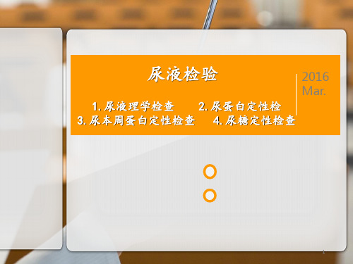 尿液理学蛋白本周蛋白尿糖检测试验ppt课件