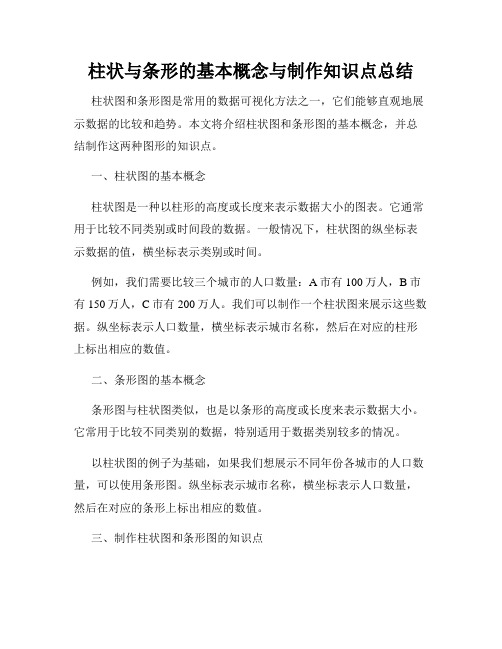 柱状与条形的基本概念与制作知识点总结