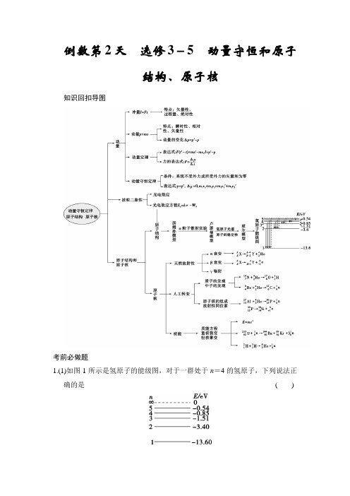 高考物理(浙江专用)倒数第2天2