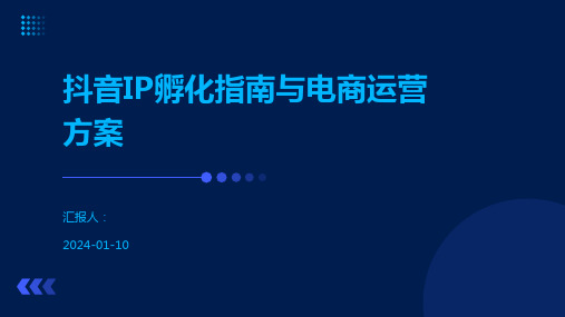 抖音IP孵化指南与电商运营方案