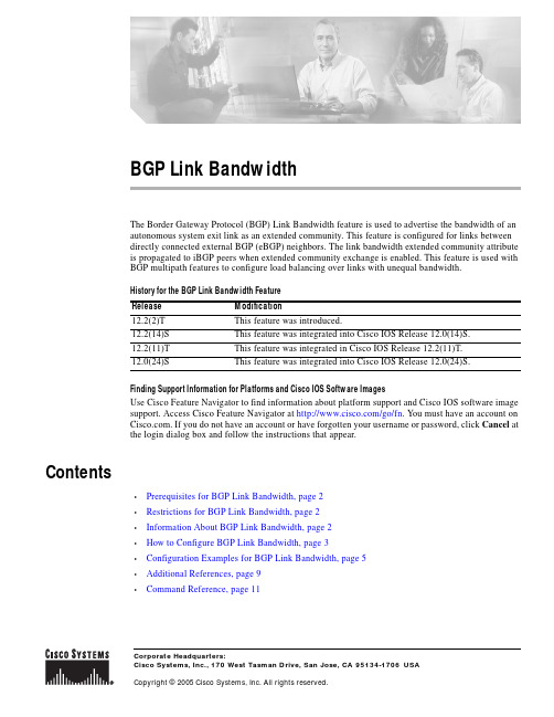 CISCO官方配置手册BGP+Link+Bandwidth+