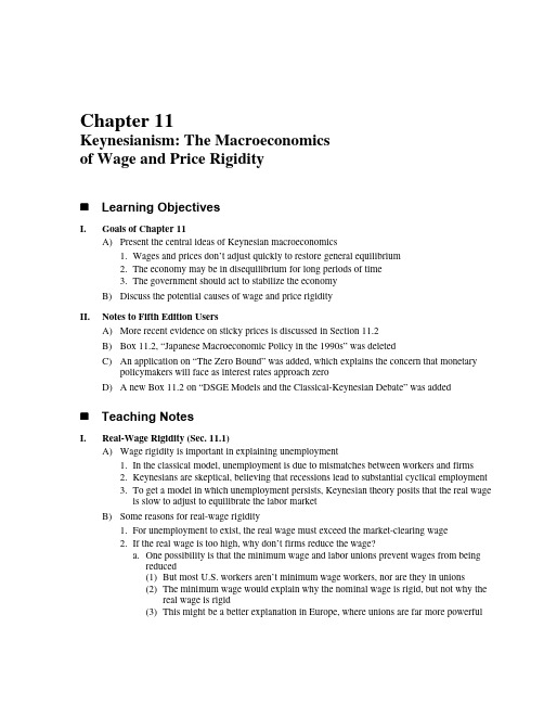 6th edition(伯南克教材习题答案)Abel_Bernanke_IM_C11