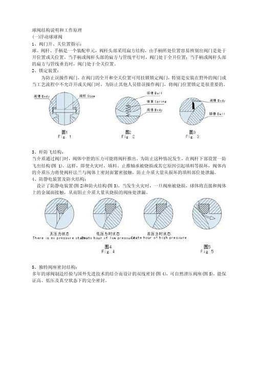 球阀结构说明和工作原理